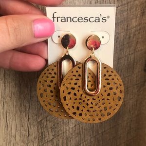 NWT “Leather” Earrings